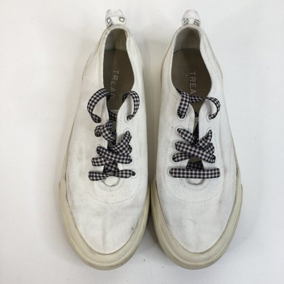 Everlane Tread White Canvas Lace Up Sneakers Size 7.5 - Picture 3 of 11